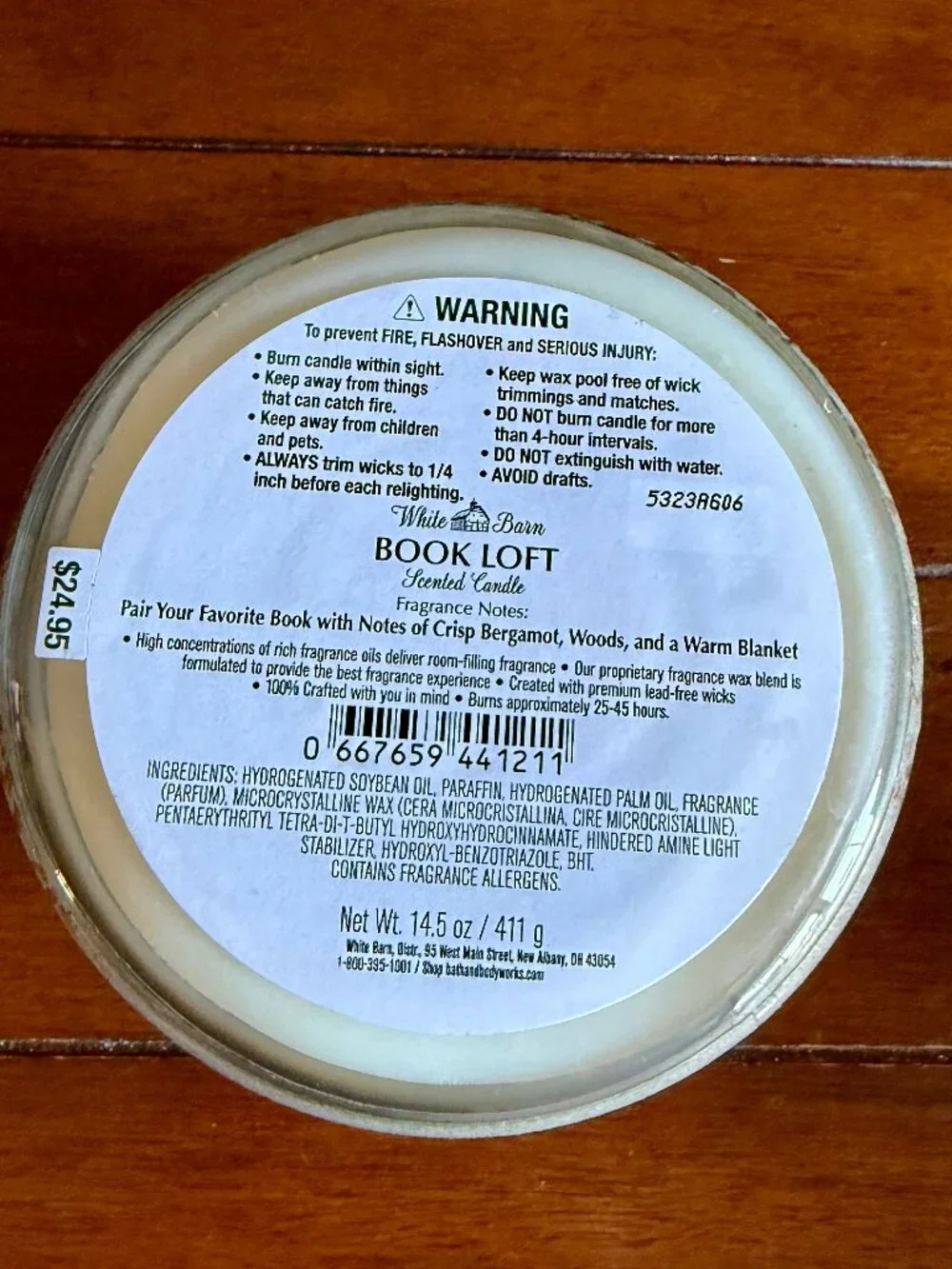 NEW BOOK LOFT 3-Wick Candle Bath & Body Works